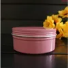 150g 82*38mm rosa runda aluminiumbox metall tennburkar diy 150 ml grädde bärbar burk te potten kosmetisk tom containershög kvalter tkmpq
