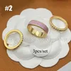 3PCS/Set Fashion Women's Pierścienie Zespół Zespół Zespół z prezentem dla kobiet