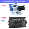 Controllers DC 12V 24V WiFi RGB Time Programbar LED -stripkontroll TC420 TC421 5 -kanaler 20A Vanlig anod Programmerbar ljusband Dimmer