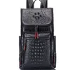Unisex Leather Backpack 34cm 중간 크기 야외 여행 캐주얼 패션 가방 244y를 선택할 두 가지 패턴