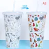 Mugs Single-layer Plastic Color Changing Christmas Cup 710ml Straw Cold Tumbler With Lids Party Drinks Coffee