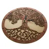 Yggdrasil Levensboom Houten Wandklok Heilige Geometrie Magische Boom Home Decor Stille Sweep Keuken Wandklok Housewarming Gift 2316F