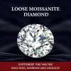 Lucite Loose Diamond Moissanite Stone 3mm till 15mm ij färg runda lysande klippta pärlor för fint smyckematerial Stone Certified MD