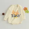 Rompers Citgeautumn Şükran Günü Toddler Bebek Erkek Kızlar Sweatshirt Bodysuit Mektup Baskı Uzun Kollu Tulum Sevimli Sonbahar Giysileri