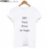 女性用Tシャツカスタマイズされた印刷レジャーTシャツ夏の女性diy your your your your your your like fotion custom Custom Custom Top Pink White Tshirt 240130