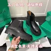 Chelsea Botas Grosso Designer Bota Botega Smoke Botteega Versão Knight Venetas Soles Martin Mulheres Médio Couro Genuíno Curto 99RK