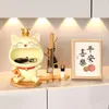 Decoratieve beeldjes Creatieve Lucky Cat Sleutelopslag Decoratie Licht Luxe Grote mond Maneki Neko Home Veranda Decoraties