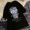 Erkek Tişörtler Vintage Gotik Kadın T-Shirts Mens Baskı Kısa Kollu Büyük Boy Tişört Harajuku Ulzzang Rahat Moda Meksika Street Giyim Üstleri 240130