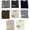 Designer Men's Solid Sweater Classic Letter Logo Knitted Pullover Lazy Style Couple Knitted Round Neck Sweater Men's and Women's Knitwear Grey Khaki