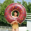 Andra pooler spashg 60 cm uppblåsbar donut simning ring jätte pool float leksak simning pool float bathing pool leksak party dekoration bar underlägg yq240129