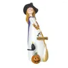 Garden Decorations Halloween Witch Harts Staty Ornament Super Cute Decorative Present Housarning Ornament Home Desktop D0S1