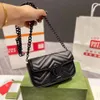 Najwyższej jakości kobiety worki nudne Matelasse Super mini torebki Crossbody Łańcuch na ramię klasyczny Chevron Quilded Ladies CLUTC243L