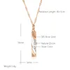 Chains Kinel Fashion Geometric Hollow Zircon Pendant Necklace 585 Rose Gold And Silver Dichroic Plating Wedding Daily Fine Jewelry Gift