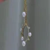 22091903 Kadınlar İnci Takı Kolye Akoya 3-5mm Rhinestone Zirkonia Hook Peence Chocker 40 45cm 18K Sarı Altın Kaplama 1884C