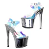 Sandales LAIJIANJINXIA 17cm / 7 pouces PVC Haute Mode Sexy Exotique Talon Haut Plate-Forme Parti Femmes Pole Dance Chaussures 054