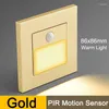 Night Lights LED Lamp Sensor Intelligent Wall Light Recessed PIR Motion Footlight For Staircase Step Ladder Foyer Bedroom Decoration