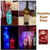 文字列10pcsは、酒類ボトルクラフトパーティーの結婚式の装飾用のコルク妖精のミニストリング付きワインボトルライトを導いたワインボトルライト