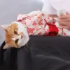猫用アパレルフーピー服チェリーブロッサムペットの猫用のビッグボウの衣服
