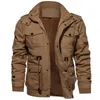 Autunno e inverno uomo giacche alla moda cappotti militari multitasche cotone maschile di alta qualità casual parka caldo spesso 240124