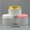 Tarro de almacenamiento de PET esmerilado transparente de 120 g, recipiente de plástico hermético para alimentos de 120 ml con tapa de aluminio dorada/blanca/rosa, base gruesa, la mejor cantidad Mmeke