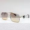 디자이너 패션 브랜드 선글라스 PRA52S 파일럿 스퀘어 프레임 삼각형 로고 렌즈 다리 현대 트렌디 한 선글라스 상자