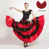 Stadiumkleding van de Spaanse vrouw Flamenco Rok-danskostuum Jurk voor zwart Spanje Adu Ondersteuning Maagfestival