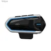 Walkie talkie motocicleta sem fio bluetooth capacete intercom fm ip54 à prova dip54 água fones de ouvido moto música intercom yq240130