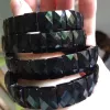 Bracelet en alliage de perles de Tourmaline noire, en pierre d'énergie naturelle, bijoux en pierres précieuses pour femmes, cadeau, vente en gros!