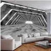 Oturma Odası için Modern Duvar Kağıdı Genişletilmiş Uzay Stereo Çimento Binası Arka Plan Wall230m