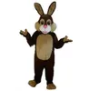 Costume della mascotte del coniglio di Brown di prestazione di Halloween per la personalizzazione del supporto di spedizione gratuita per la vendita della mascotte del personaggio dei cartoni animati del partito
