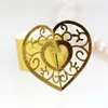 50pcs Heart Napkin Rings Lace Towel Paper Buckle Wedding Banquet Festival Table Decoration Napkin Loop Ring Party Supplies1333U