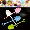 Colorful Disposable Plastic Cake Spoon Potted Ice Cream Scoop Shovel Small Potted Flower Pot pastry Spoons WX9-1150233V