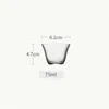 Cups Saucers 2Pcs/Lot Small Capacity 75ml Heat Resistant Glass Tea Cup Set Teacup Japanese Style Tasting Clear White Wine