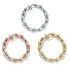 Braceuse de concepteur TIFF Bracelet en forme de bracelet en forme de U-Bracelet incrusté de diamant vintage de texture métallique en chevaux en forme de girlfrien2908