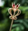 Bijoux Crystal Sceptre Wand Gold / Silver Color Tiaras and Crowns Sceptre King Queen Wedding Pageant Party Costumes Access