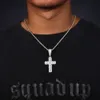 Hip Hop Bijoux Pendentif Vvs Moissanite Diamant avec 925 Sterling Argent Plaqué Or Croix Pendentif pour Hommes Femmes