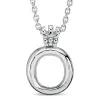 Ensembles de colliers avec pendentif flottant en forme de cœur rond scintillant, pour la mode, perle en argent Sterling 925, breloque, bijoux à faire soi-même