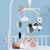 Bebê berço sino caixa de música animal preto e branco cama brinquedo chocalhos brinquedos do bebê 0-12 meses infantil clockwork brinquedo móvel nascido brinquedos 240129