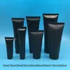 Bouteille souple en plastique noir, Tube à presser, emballage pour Lotion et crème, récipient cosmétique vide, 10ml, 30ml, 50ml, 100ml, 200g, T20283J