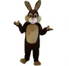 Costume della mascotte del coniglio di Brown di prestazione di Halloween per la personalizzazione del supporto di spedizione gratuita per la vendita della mascotte del personaggio dei cartoni animati del partito