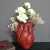 Vaso di fiori a forma di cuore stile nordico vaso in resina essiccata vasi d'arte scultura pianta da tavolo per la decorazione domestica ornamento regali272P