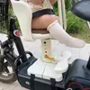 キャンプ家具の子供の座席電気自転車のフロントセーフ - フットペダルバイク付き吸収ベビーアウトドアチェア調整可能な折りたたみ