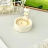 Kitten Candle HolderCute Grilled Cat Aromatherapy Holder Desktop Decorative Resin Ornaments Birthday Gifts 240125