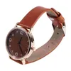 Montres-bracelets cadeaux de noël femmes montre à Quartz filles simples bracelet en cuir Pu montres-bracelets décontractées montre-bracelet adolescents dames