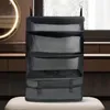 Storage Boxes 3 Tiers Portable Hanging Travel Shelves Bag Large Capacity Carry-on Organizer Space Saving 4 Compartments For