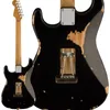 Chitarra elettrica in acero nero serie Frankenstein Relic