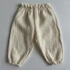 Trousers Kids Baby Boys Girls Children Summer Pants Toddler Comfy Linen Pant Loose Casual Breath Oversize Jogger