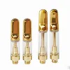 510 Thread Thick Oil Golden Cartridge Ceramic Coil Glass Tank Disposable Atomizer Leakproof 0.5ml 1.0ml TH205 Empty Tank Oil Carts