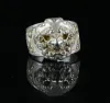 Necklace 2.5Cm Rare Old Chinese Miao Silver Feng Shui Lion Head Lucky Jewelry Finger Ring