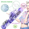 Vibrators Womens Dual Motor Dildo Rabbit Vibrator 12 Speeds Vibration Rotation Sex Toy for Women G Spot Massager Clitoris Stimulator